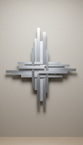 Brushed Metal Linear Wall Art