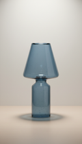 Stone Blue Glass Table Lamp