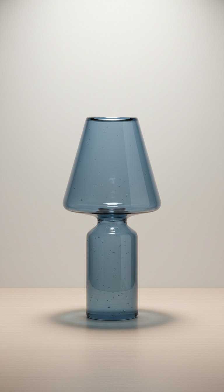 Stone Blue Glass Table Lamp
