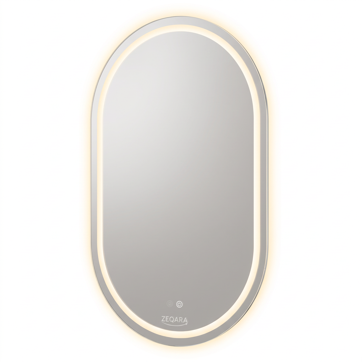 ZEQARA Oval Backlit Anti-Fog LED Mirror, 32" x 20" – studio