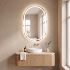 ZEQARA Oval Backlit Anti-Fog LED Mirror, 32" x 20" – bathroom