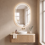 ZEQARA Oval Backlit Anti-Fog LED Mirror, 32" x 20" – bathroom